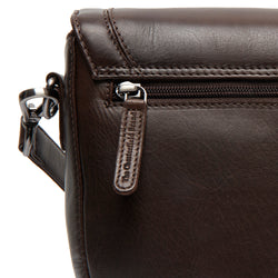 Leather Shoulder Bag Brown Lizzola