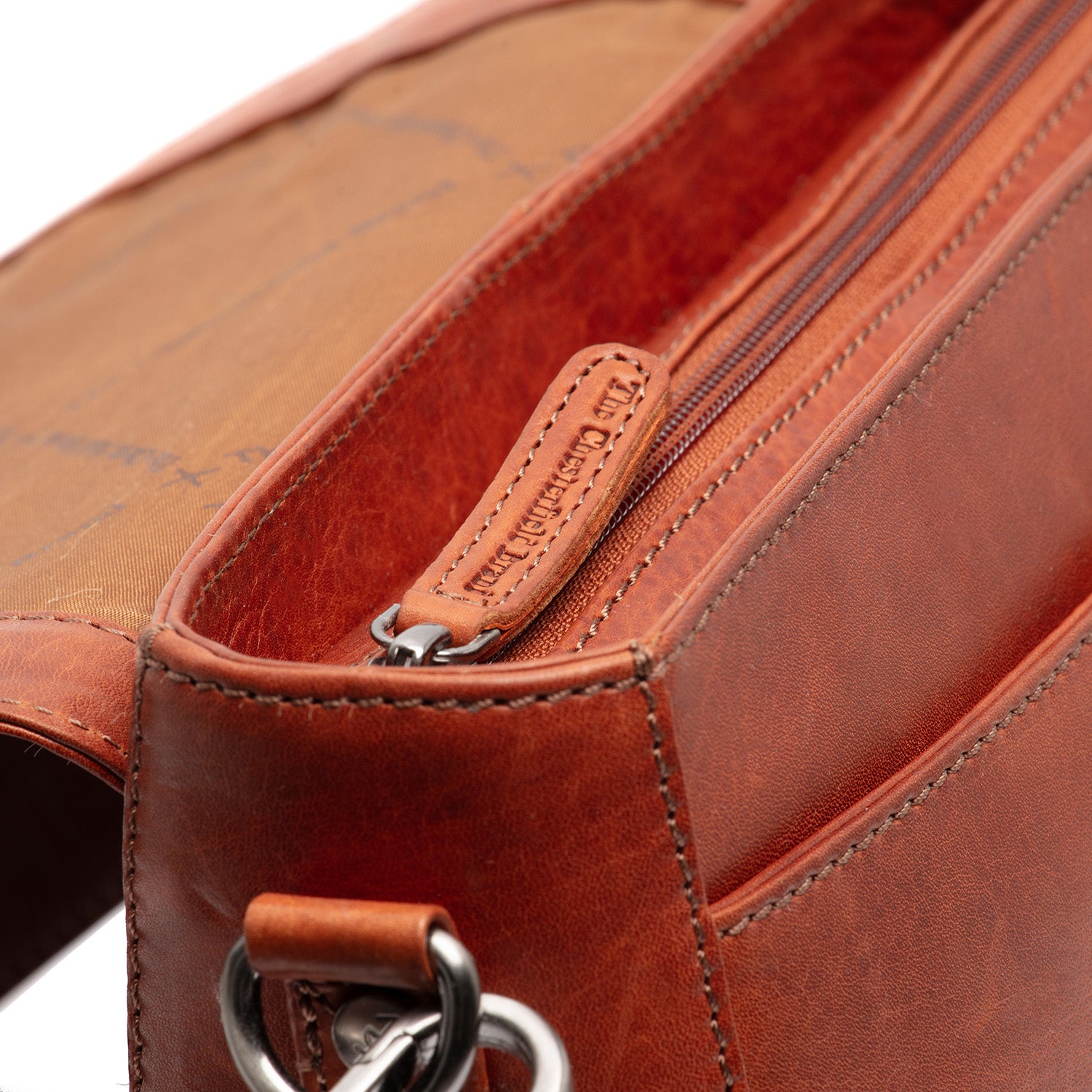 Leather Shoulder Bag Cognac Lizzola