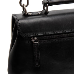 Sac à Bandoulière en Cuir Noir Renata