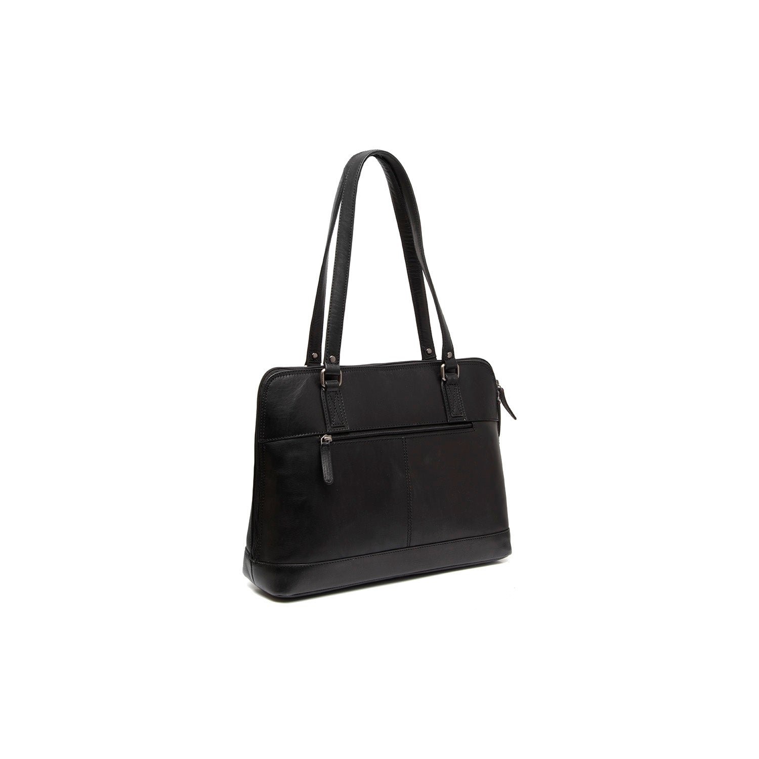 Leather Shoulder Bag Black Selvino