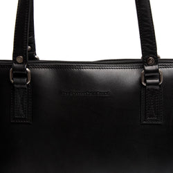 Leather Shoulder Bag Black Selvino