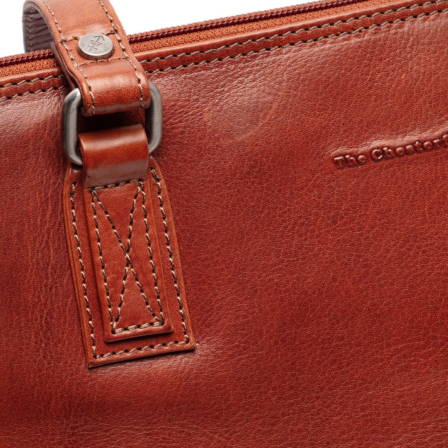 Leather Shoulder Bag Cognac Selvino