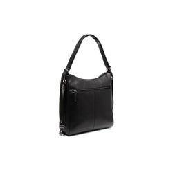 Sac Bandoulière en Cuir Noir Letizia