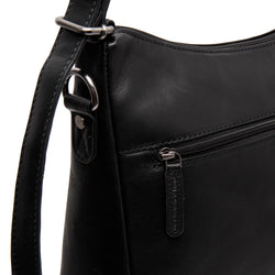 Sac Bandoulière en Cuir Noir Letizia