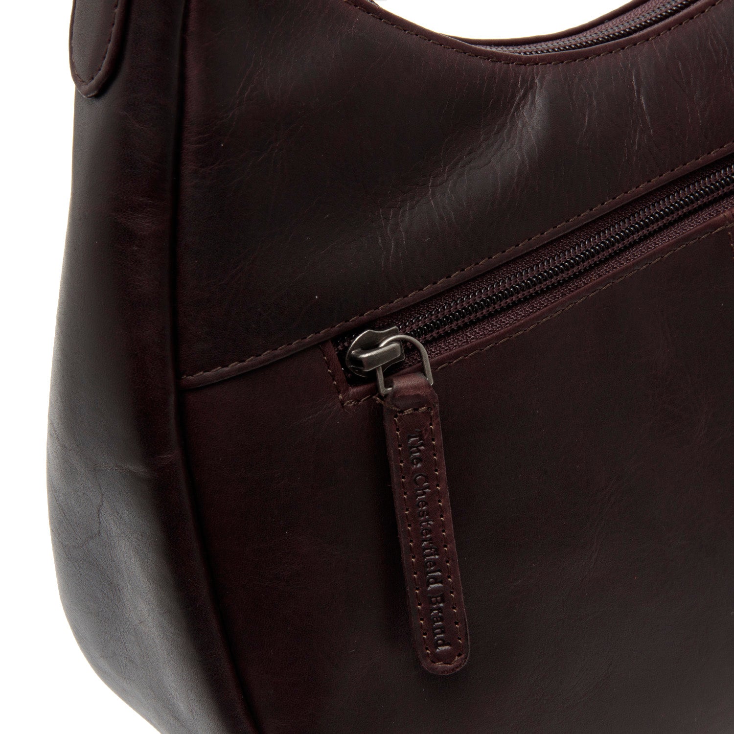 Leather Shoulder Bag Brown Alexandria