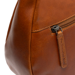 Leather Shoulder Bag Cognac Alexandria