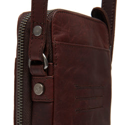 Leather Shoulder Bag Brown Alesund