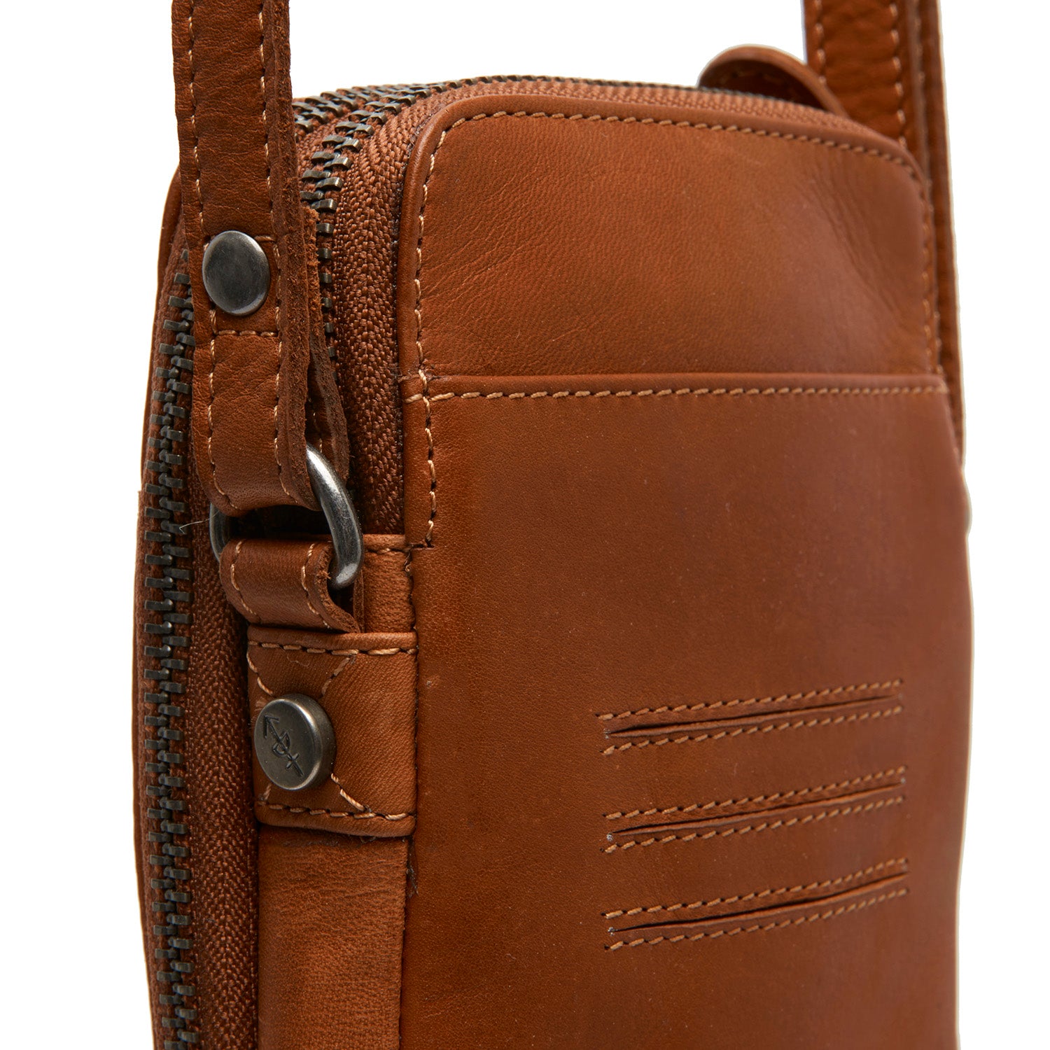 Leather Shoulder Bag Cognac Alesund