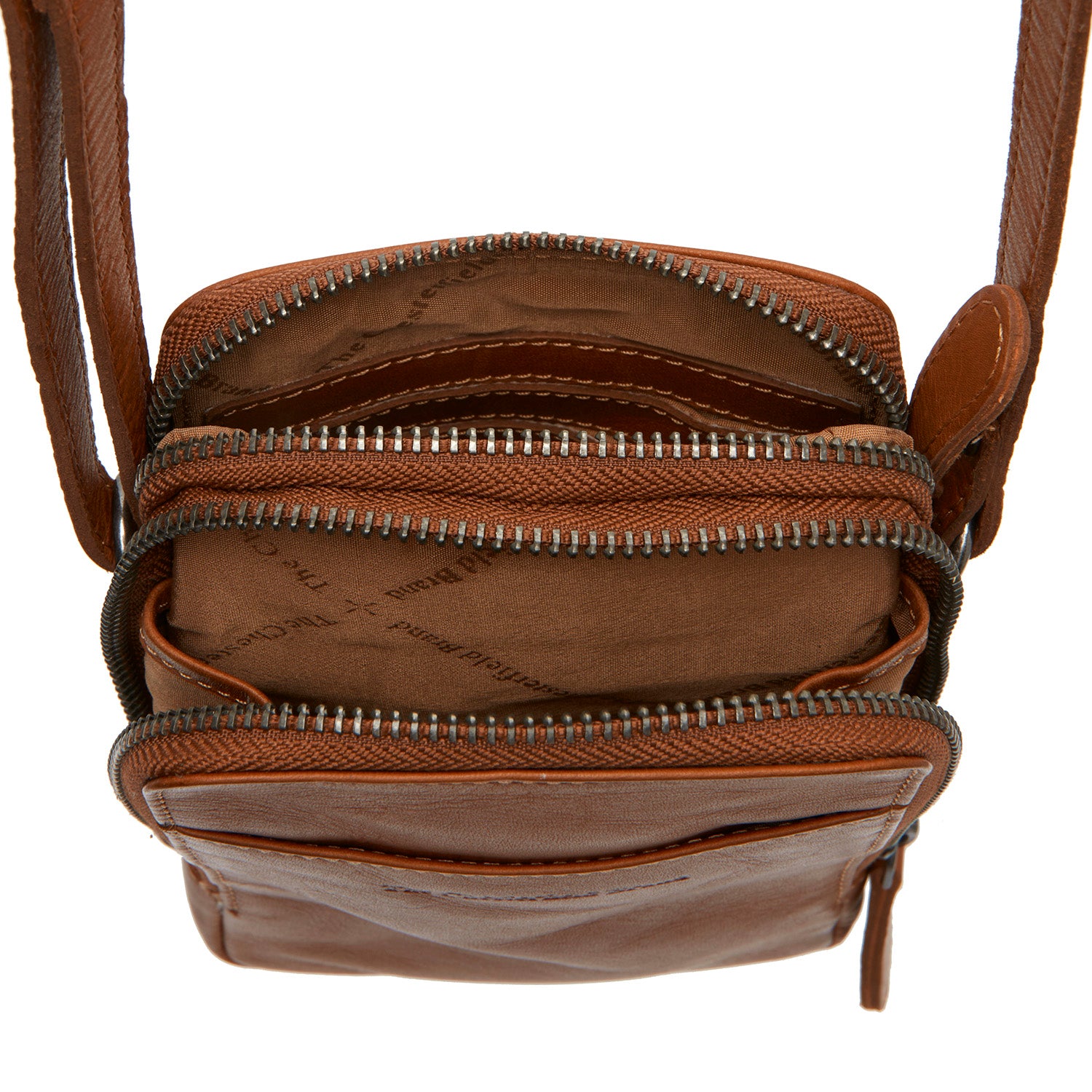 Leather Shoulder Bag Cognac Alesund