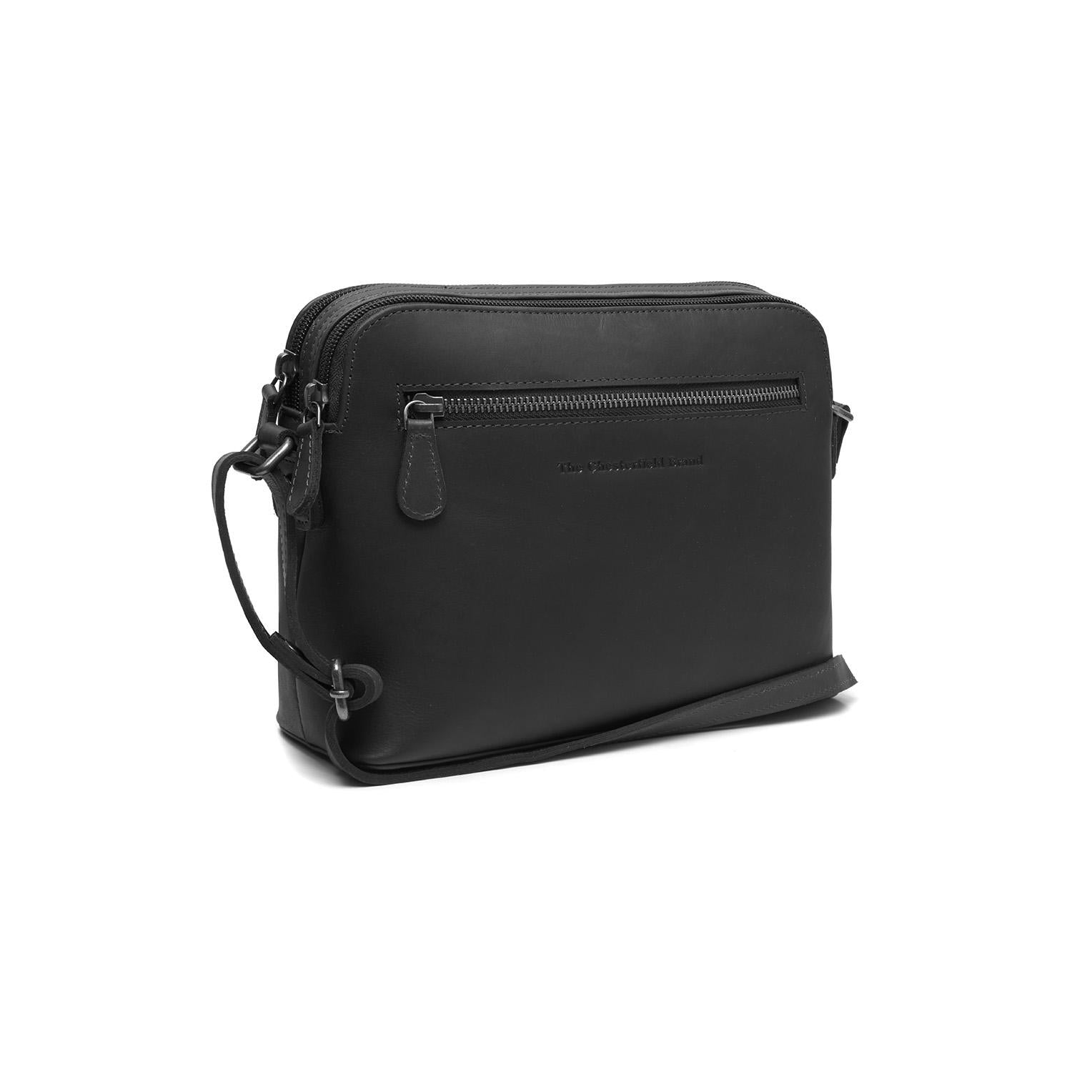 Leather Shoulder Bag Black Nebraska