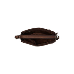 Leather Shoulder Bag Brown Nebraska