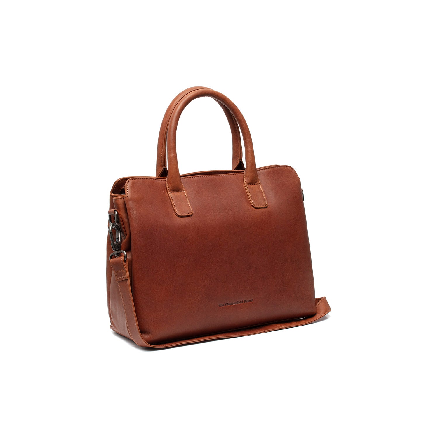 Leather Shoulder Bag Cognac Valmonte