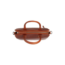 Leather Shoulder Bag Cognac Valmonte