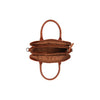 Leather Shoulder Bag Cognac Valmonte