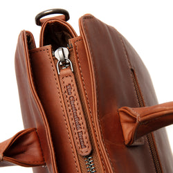 Leather Shoulder Bag Cognac Valmonte