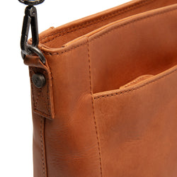 Leather Shoulder Bag Cognac Moore