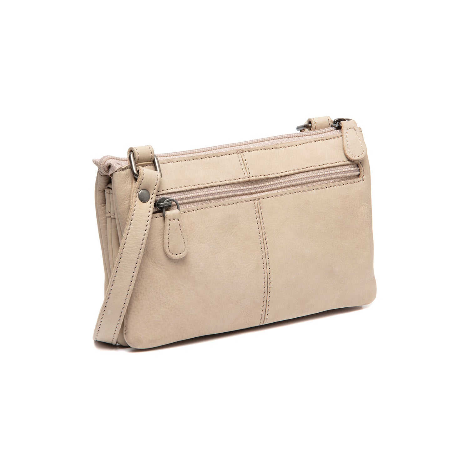 Leather Shoulder Bag Beige Osaka