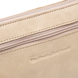 Leather Shoulder Bag Beige Osaka