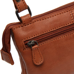 Leather Shoulder Bag Cognac Osaka