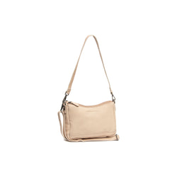 Leather Shoulder Bag Beige Irving