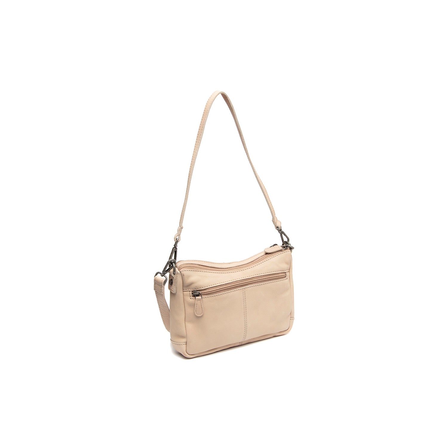 Leather Shoulder Bag Beige Irving