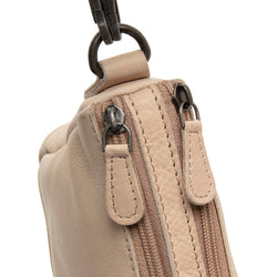 Leather Shoulder Bag Beige Irving