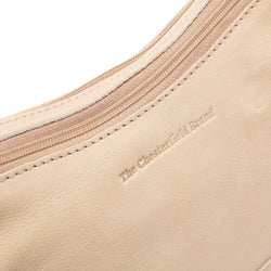 Leather Shoulder Bag Beige Irving