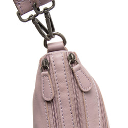 Leather Shoulder Bag Lavender Lilac Irving