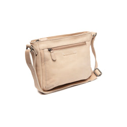 Leather Shoulder Bag Beige Aston