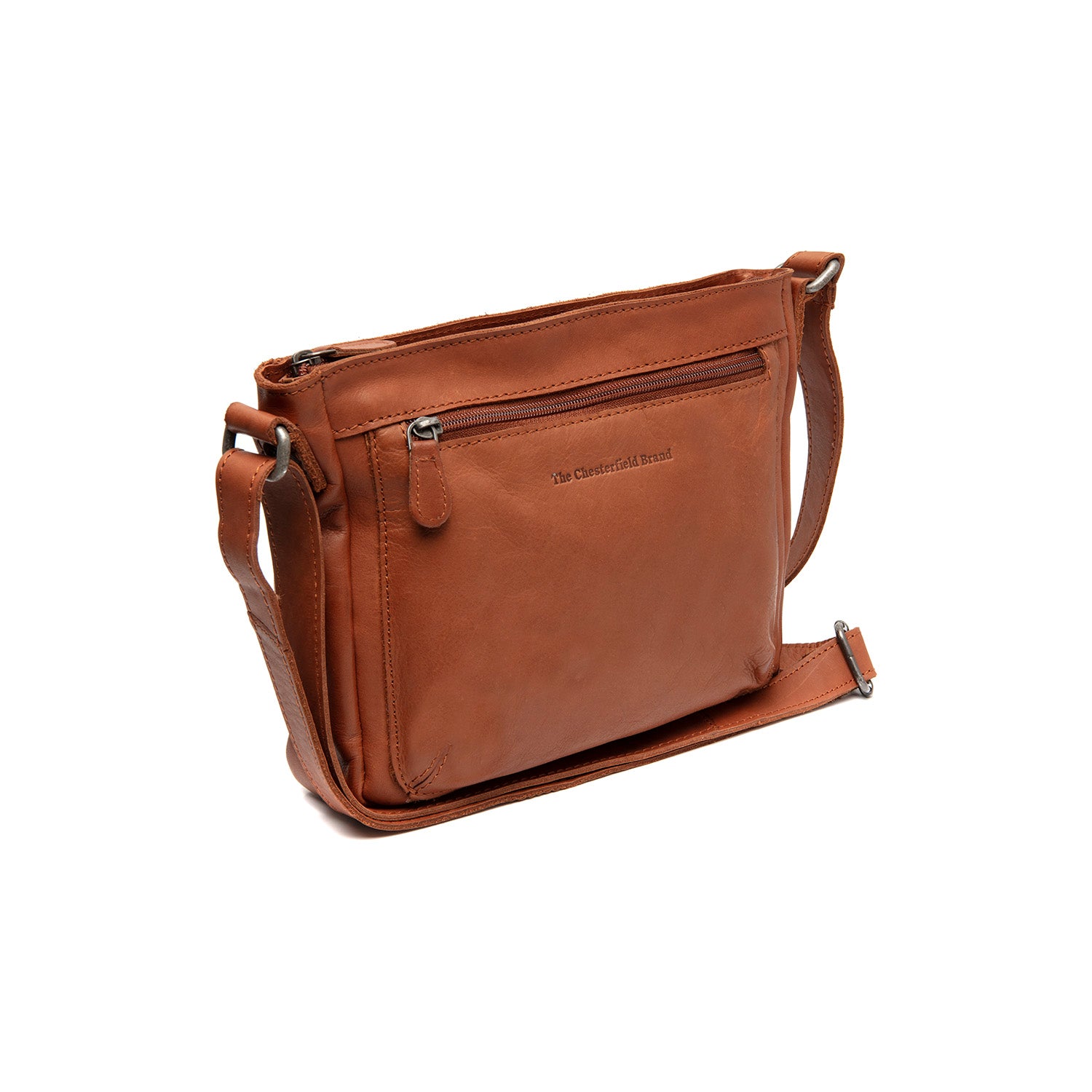 Leather Shoulder Bag Cognac Aston