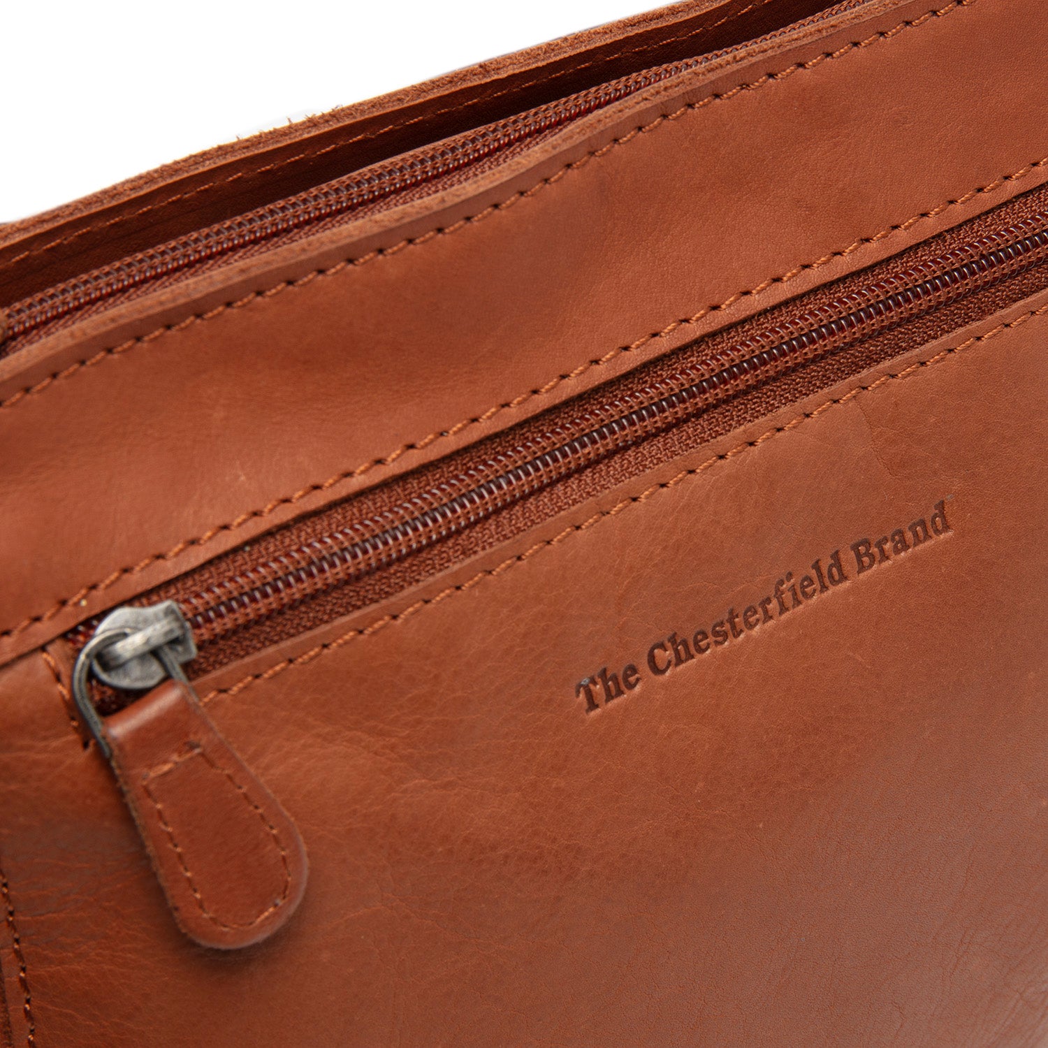 Leather Shoulder Bag Cognac Aston