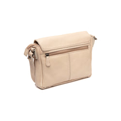 Leren Schoudertas Beige Ann