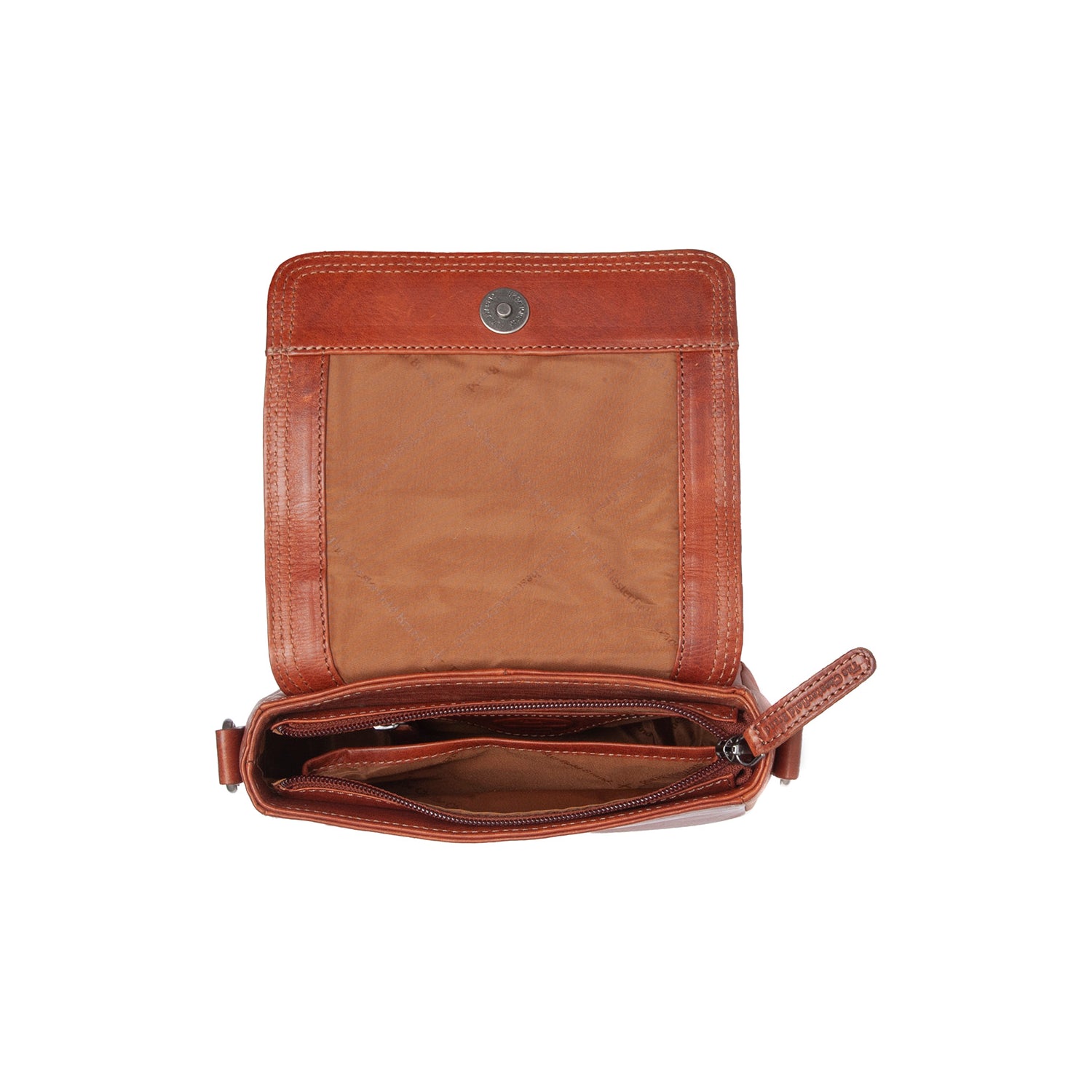 Sac Bandoulière en Cuir Cognac Marcella