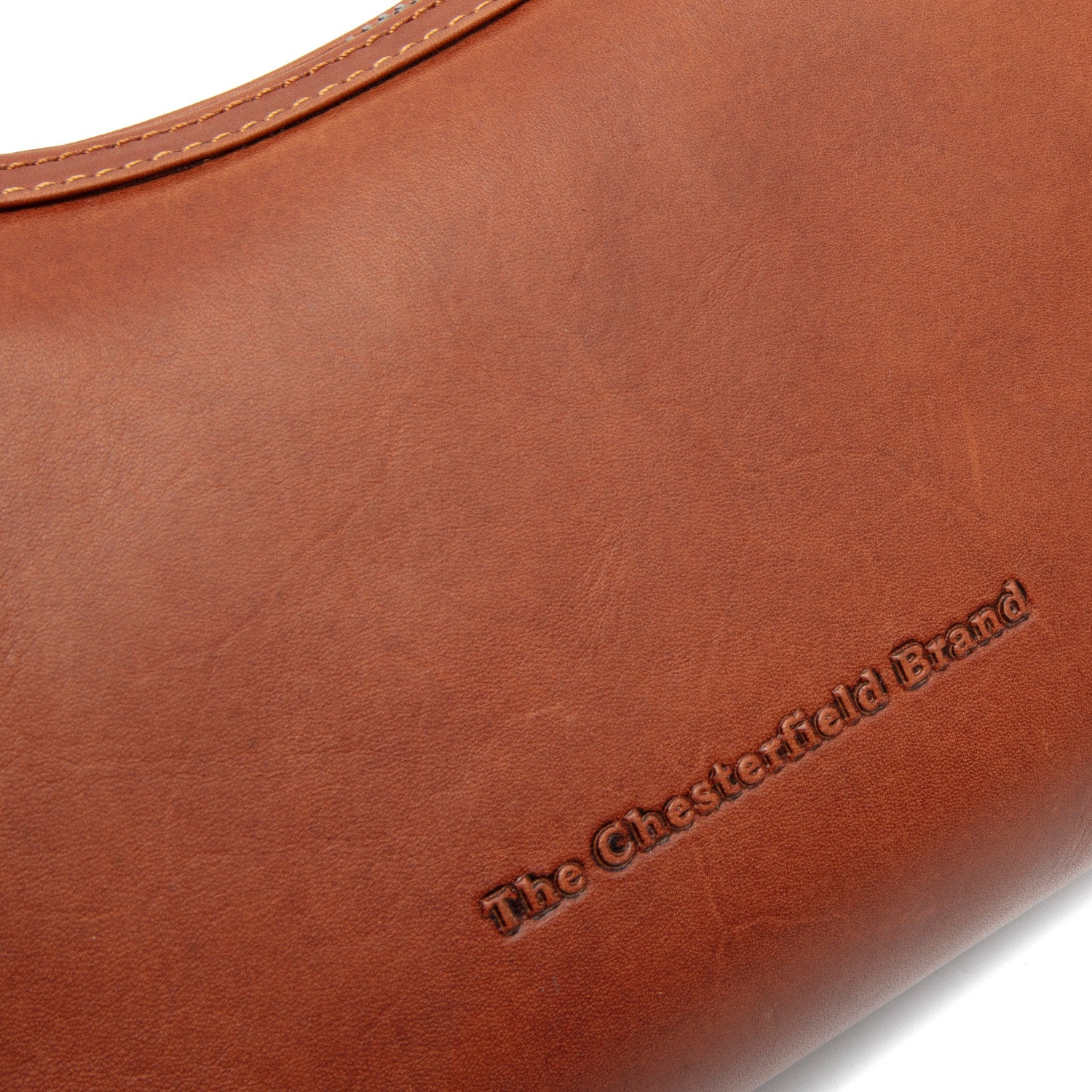 Leather Shoulder Bag Cognac Nancy