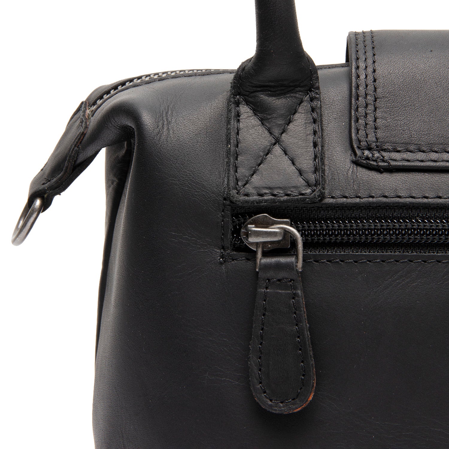 Leather Shoulder Bag Black Hockney