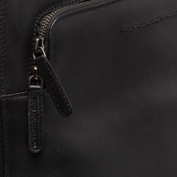 Leather Backpack Black Fornella