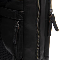 Leather Backpack Black Nicola