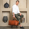 Leder Weekender Cognac Cavoli