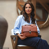 Leather Shoulder Bag Cognac Renata