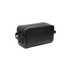 Trousse de Toilette en Cuir Noir Stacey