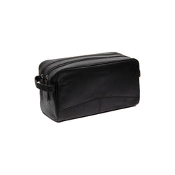 Trousse de Toilette en Cuir Noir Stefan