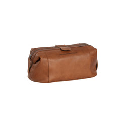 Trousse de Toilette en Cuir Cognac Vince