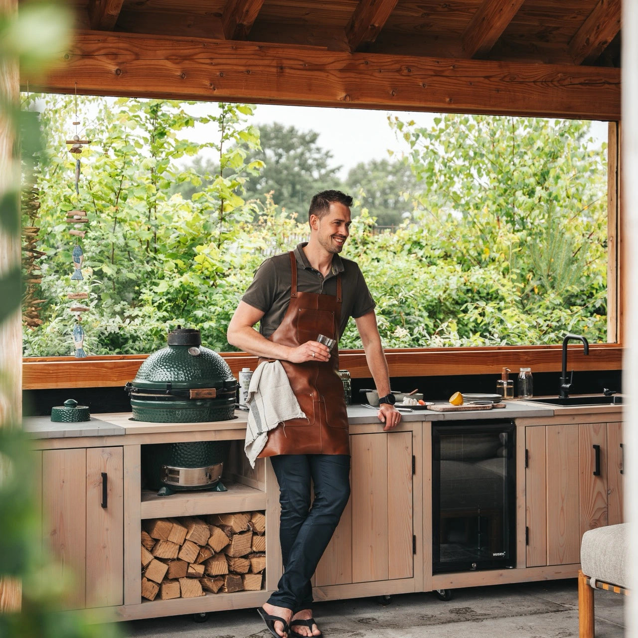 Leather Apron Cognac Asado