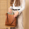 Leather Schoulder bag Cognac Asti