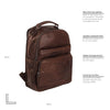 Leather Backpack Brown Austin