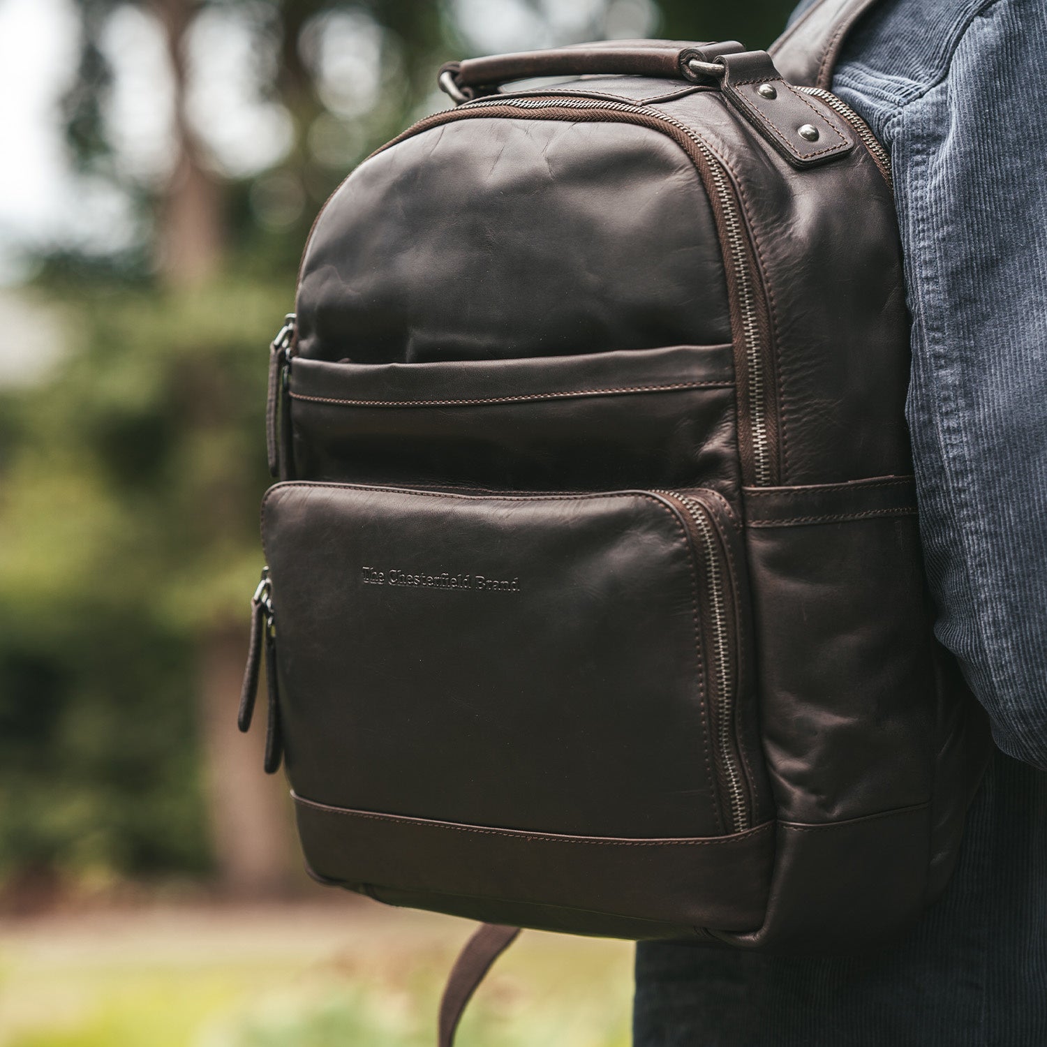 Leather Backpack Brown Austin