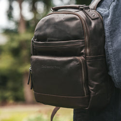 Leather Backpack Brown Austin