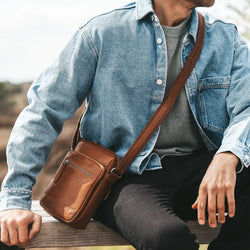 Leather bag gents hotsell