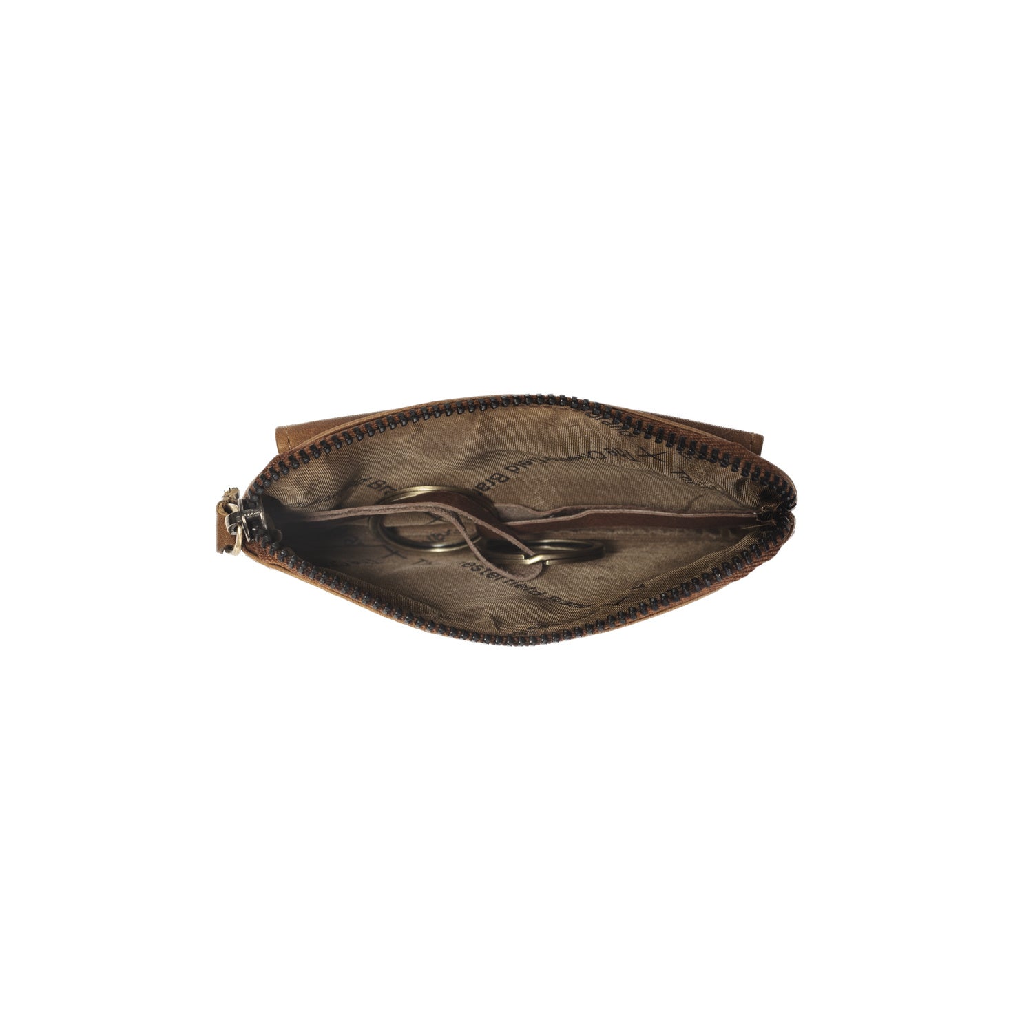 Leather Key Pouch Cognac Oliver