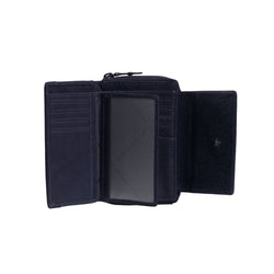 Leather Wallet Navy Hanoi